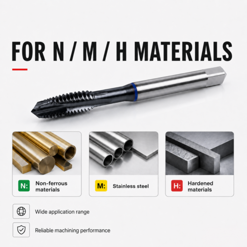 HSSE TiAlN spiral point tap for selected N M and H material applications
